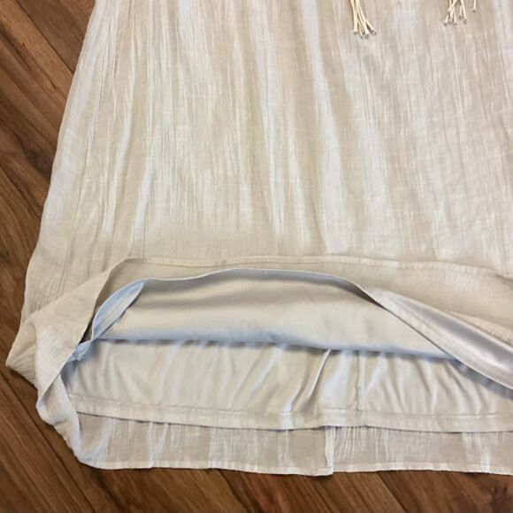 APT. 9 Boho Ruffled V-neck Elastic Waist Macrame Belt Lined Maxi Dress XXL - Picture 3 of 7